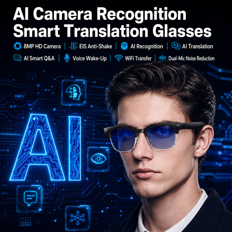 Audio Music Recognition - Inteligentne okulary tłumacza AI W630 z