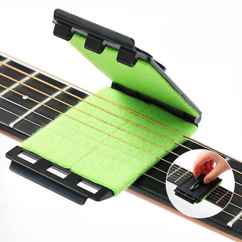 Bass Guitar Strings - Przenośny, składany czyścik do strun gitarowych,