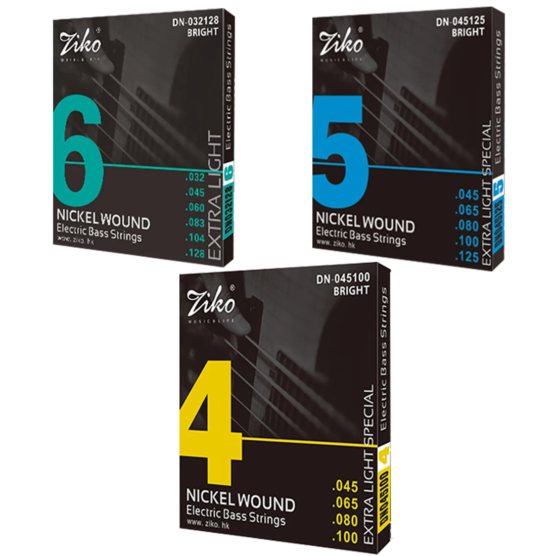 Bass Guitar Strings - ZIKO elektryczne struny basowe 4/5/6 struny