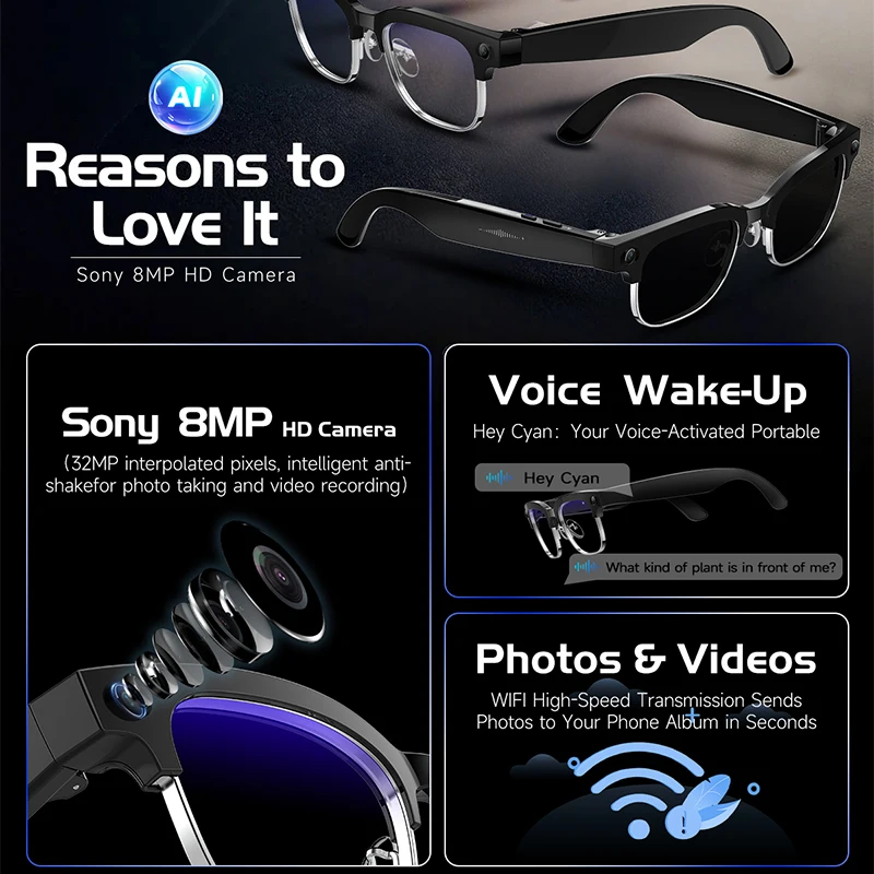 Inteligentne okulary tłumacza  – Audio Music Recognition recenzja i cena