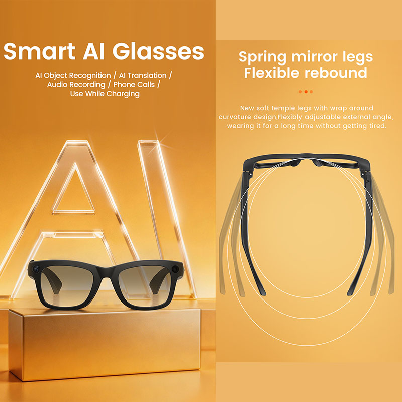Inteligentne okulary 800W HD K – Audio Music Recognition recenzja i cena