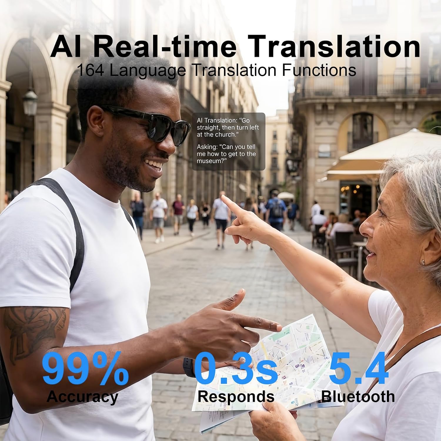 Inteligentne okulary AI z kame – Audio Music Recognition recenzja i cena
