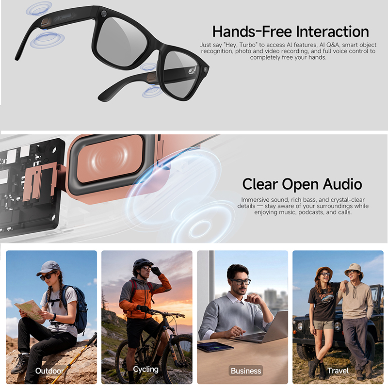 Nowe inteligentne okulary z fu – Audio Music Recognition recenzja i cena