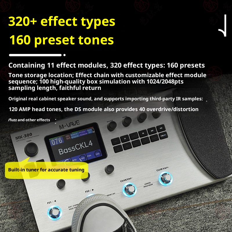 M-VAVE MK-300 Wielofunkcyjny P – Looper Pedal Guitar recenzja i cena