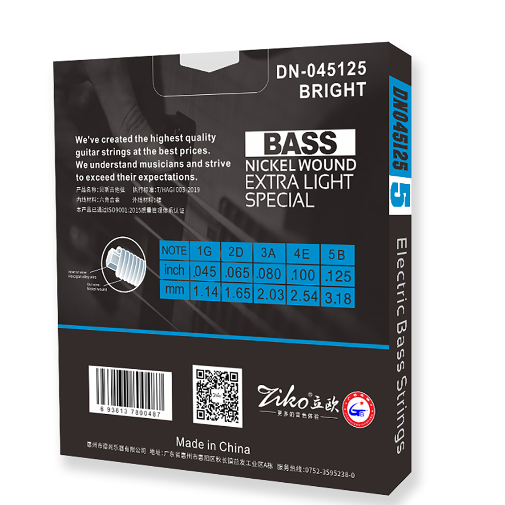 ZIKO elektryczne struny basowe – Bass Guitar Strings recenzja i cena